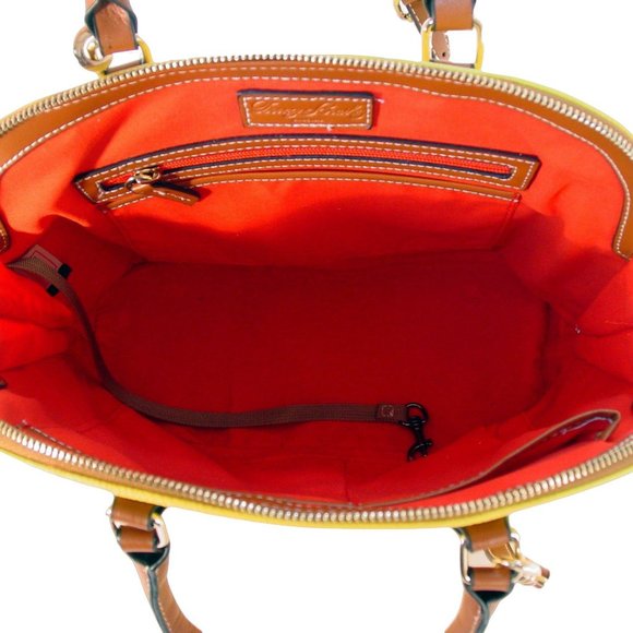 DOONEY & BOURKE $278 Domed Yellow Pebble Zip Cross Body/Satchel - NWOT - Picture 6 of 11